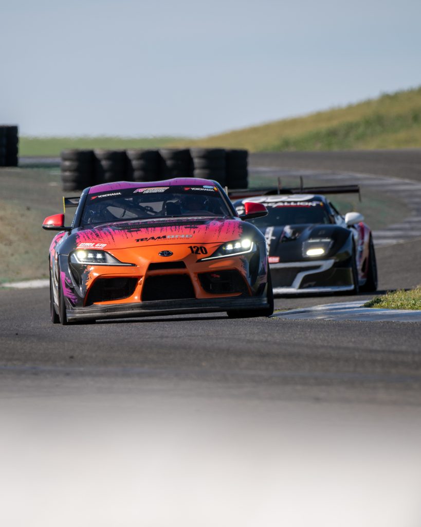 AE Victory Racing Toyota Supra GT4 on track