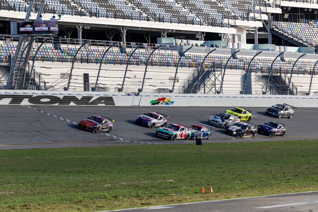 AE Victory Racing Supra racing at Daytona International Speedway